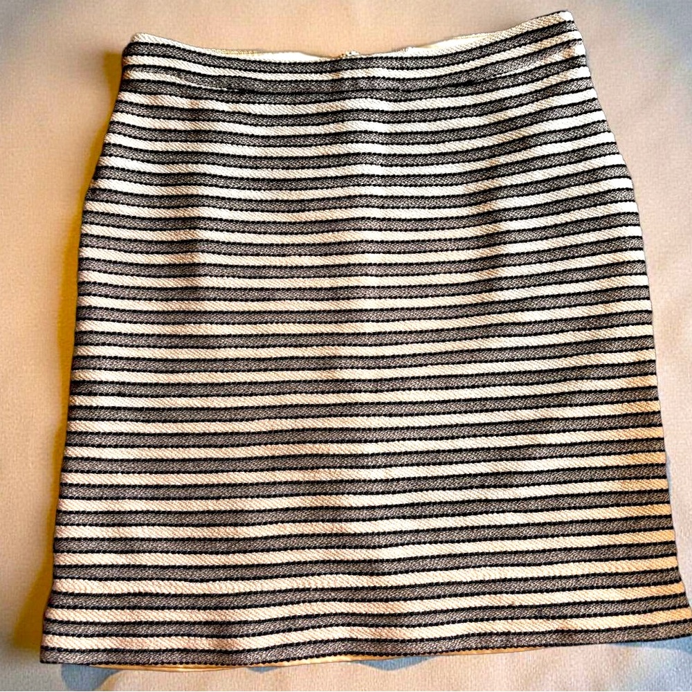 J Crew Grey & White A-line Mini Skirt, lined, size 8